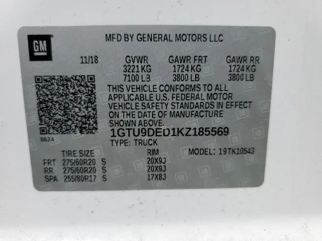 2019 GMC SIERRA K1500 SLT  