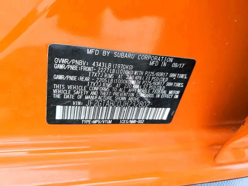 2018 SUBARU CROSSTREK PREMIUM  