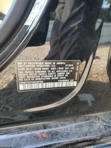 2016 VOLKSWAGEN PASSAT SE  