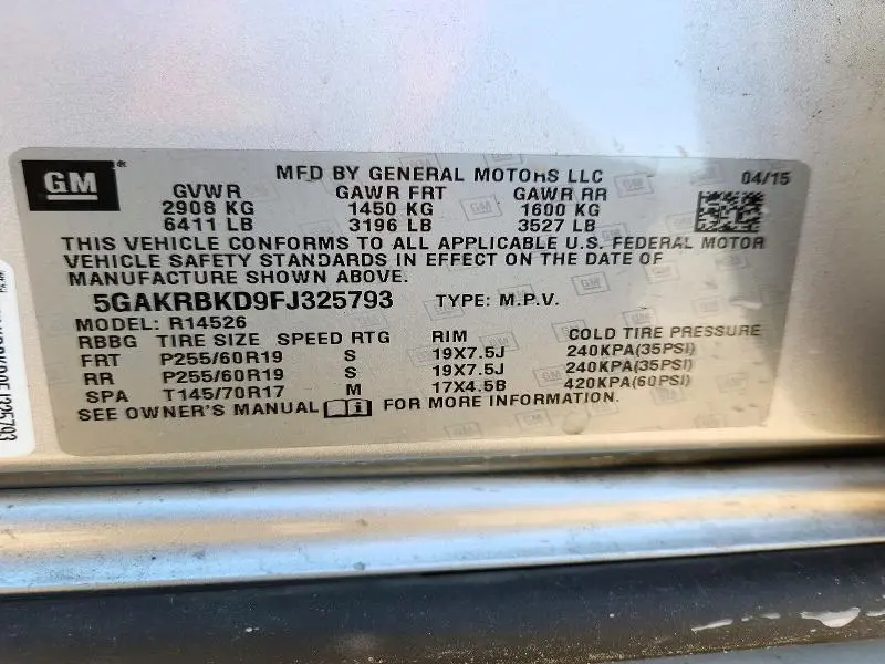 2015 BUICK ENCLAVE   