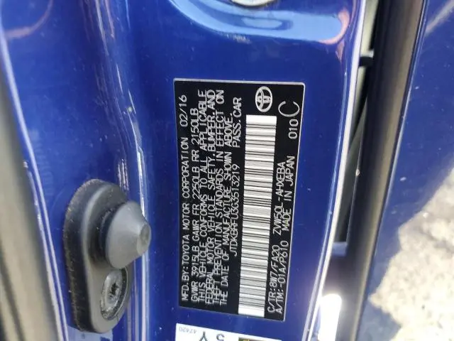2016 TOYOTA PRIUS   