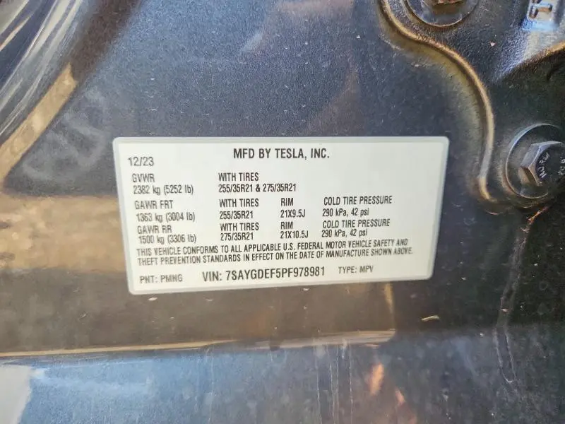 2023 TESLA MODEL Y   