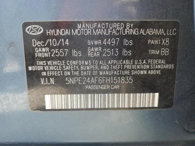 2015 HYUNDAI SONATA SE