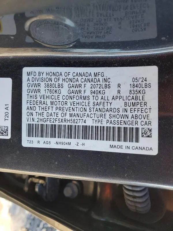 2024 HONDA CIVIC SPORT  