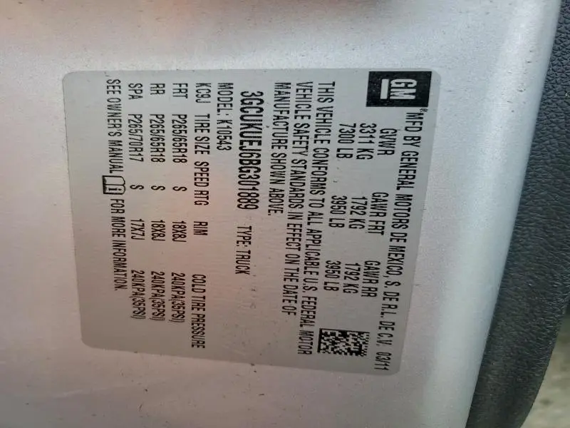 2011 CHEVROLET SILVERADO K1500 HYBRID  