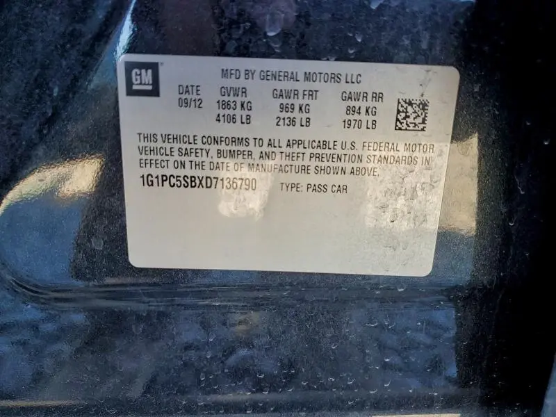 2013 CHEVROLET CRUZE LT  