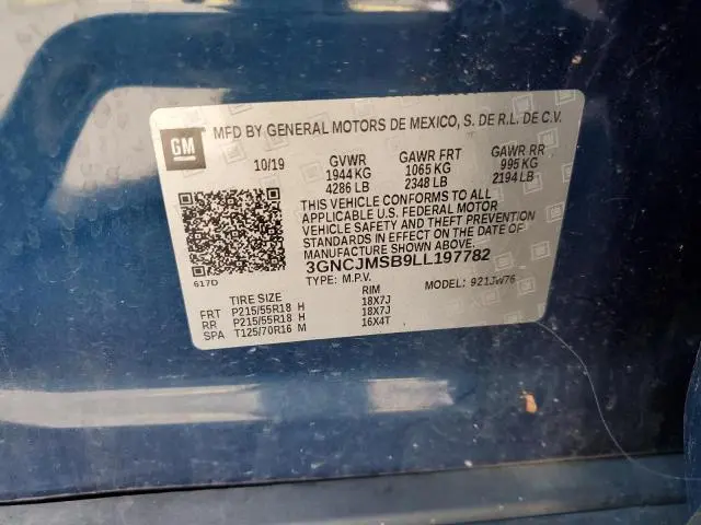 2020 CHEVROLET TRAX PREMIER  