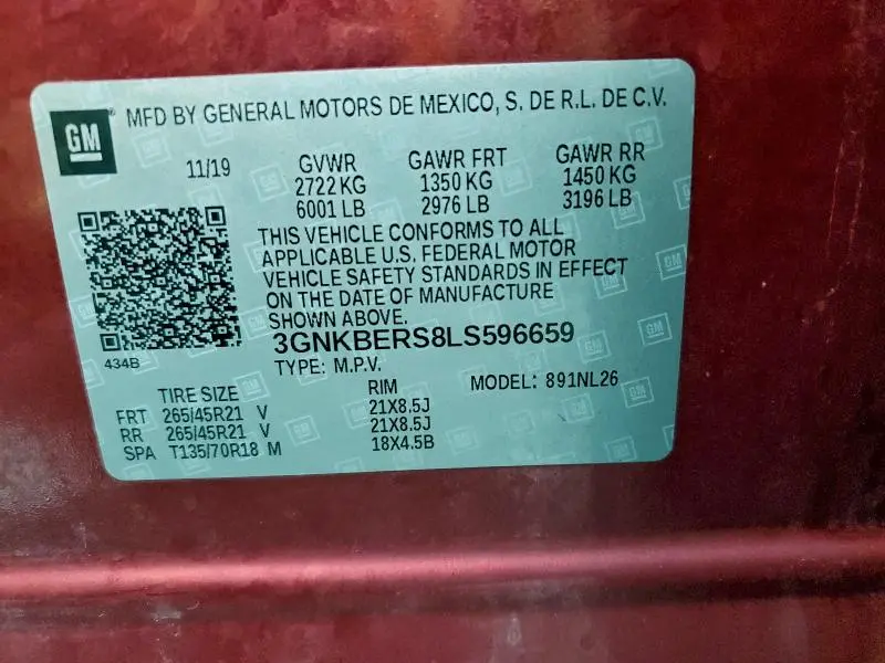 2020 CHEVROLET BLAZER RS  