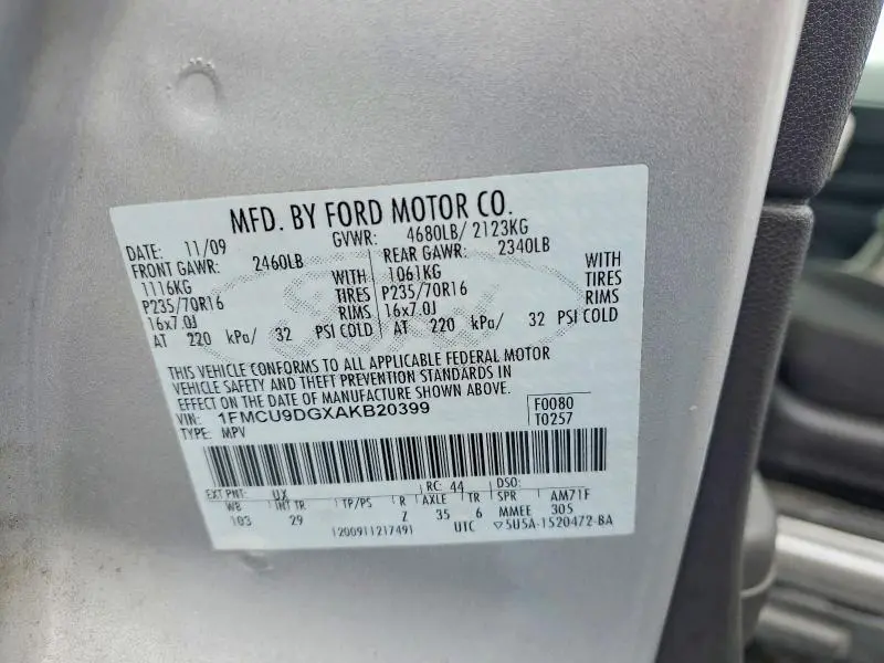 2010 FORD ESCAPE XLT  