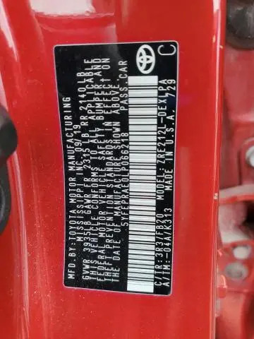 2020 TOYOTA COROLLA LE  