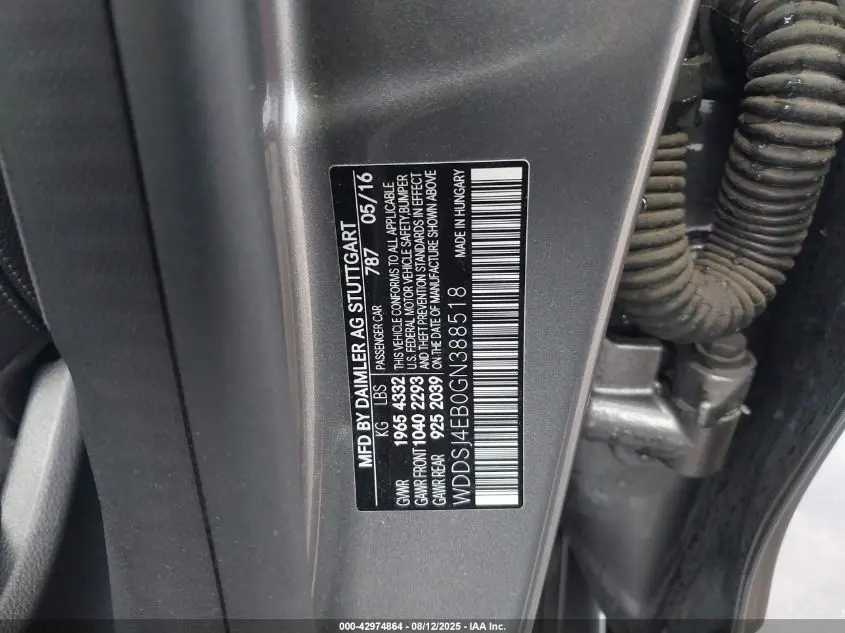 2016 MERCEDES-BENZ CLA 250  