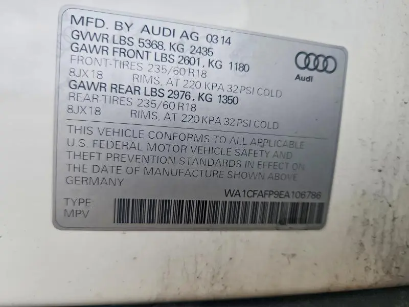 2014 AUDI Q5 PREMIUM  