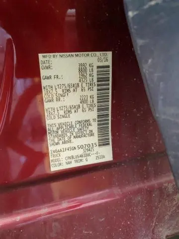 2016 NISSAN TITAN XD SL  