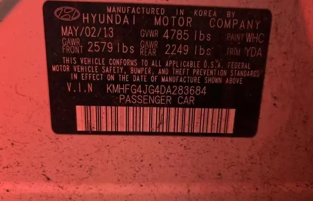 2013 HYUNDAI AZERA   