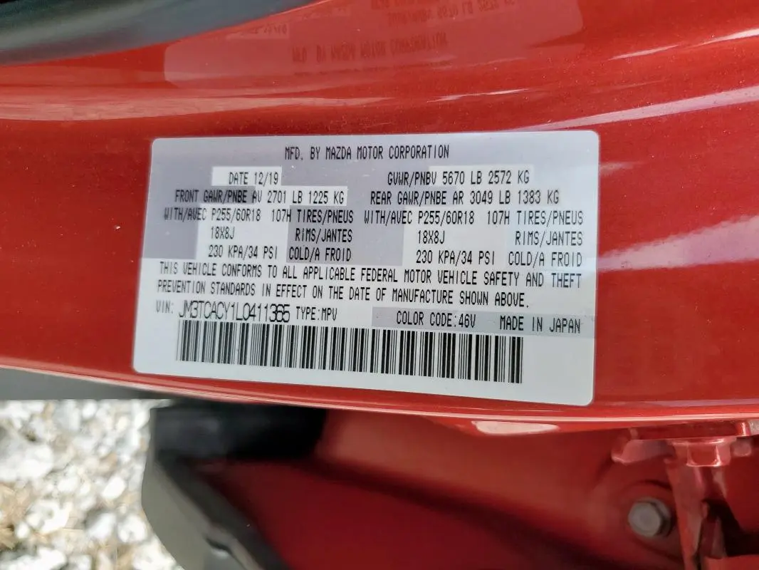 2020 MAZDA CX-9 TOURING  