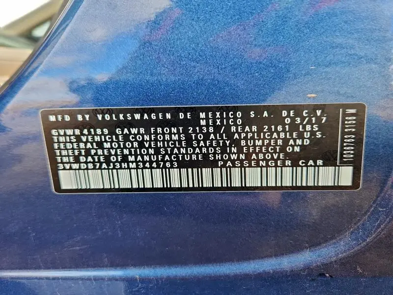 2017 VOLKSWAGEN JETTA SE  