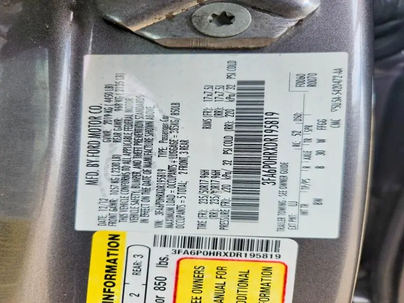 2013 FORD FUSION SE  