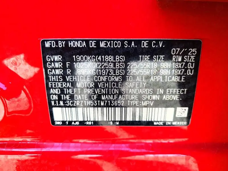 2026 HONDA HR-V SPORT  