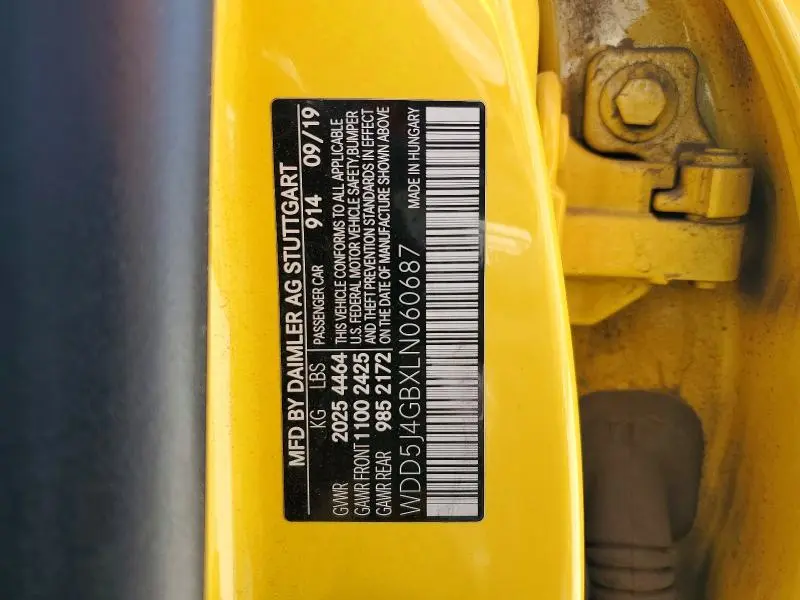 2020 MERCEDES-BENZ CLA 250  