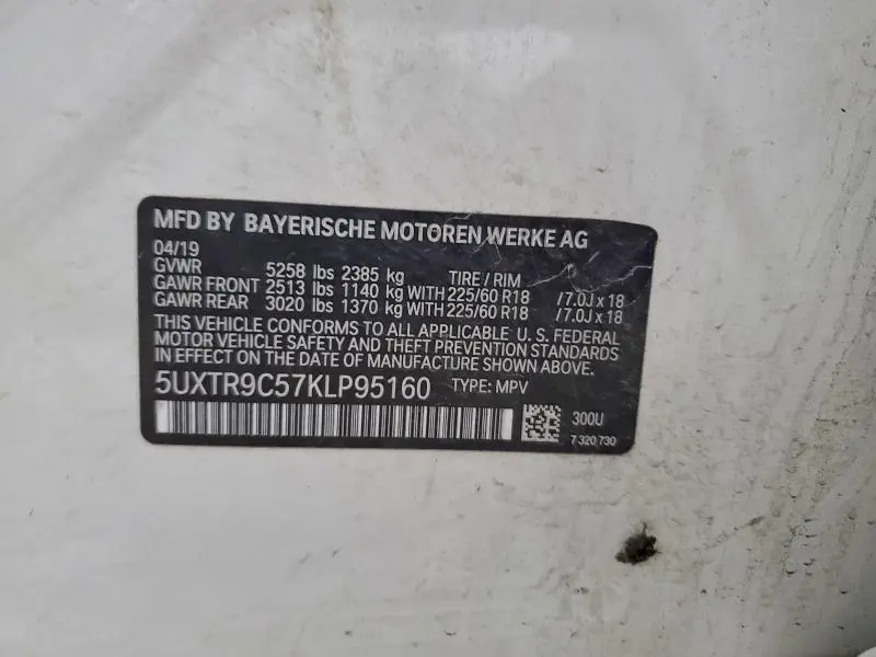 2019 BMW X3 XDRIVE30I  