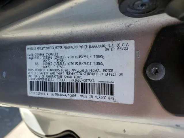 2022 TOYOTA TACOMA ACCESS CAB  