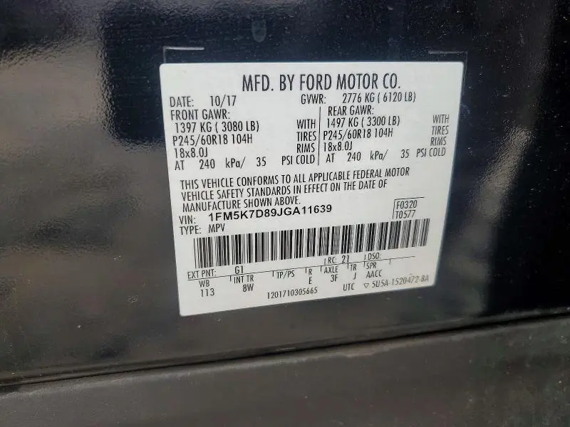 2018 FORD EXPLORER XLT  
