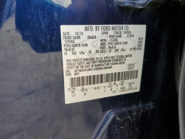 2011 FORD EDGE LIMITED  