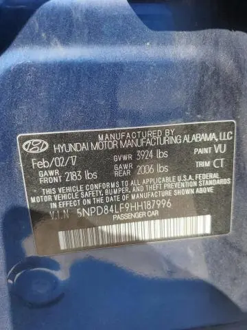 2017 HYUNDAI ELANTRA SE  
