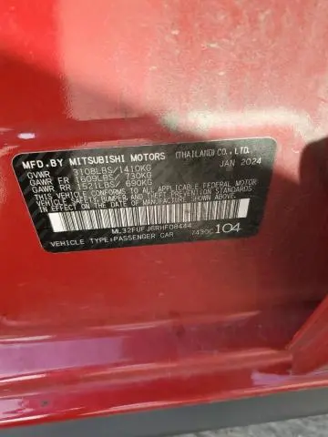 2024 MITSUBISHI MIRAGE G4 ES