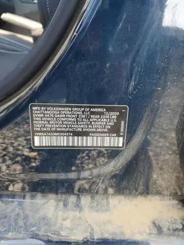 2021 VOLKSWAGEN PASSAT SE  