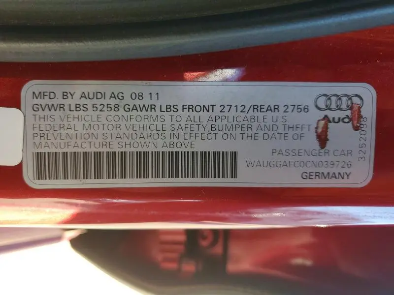 2012 AUDI A6 PREMIUM PLUS  