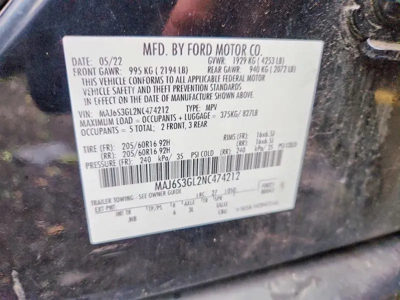 2022 FORD ECOSPORT SE  