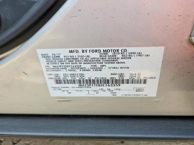 2018 FORD ECOSPORT SE  