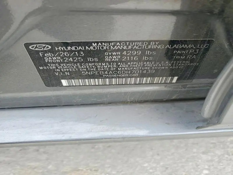 2013 HYUNDAI SONATA GLS  