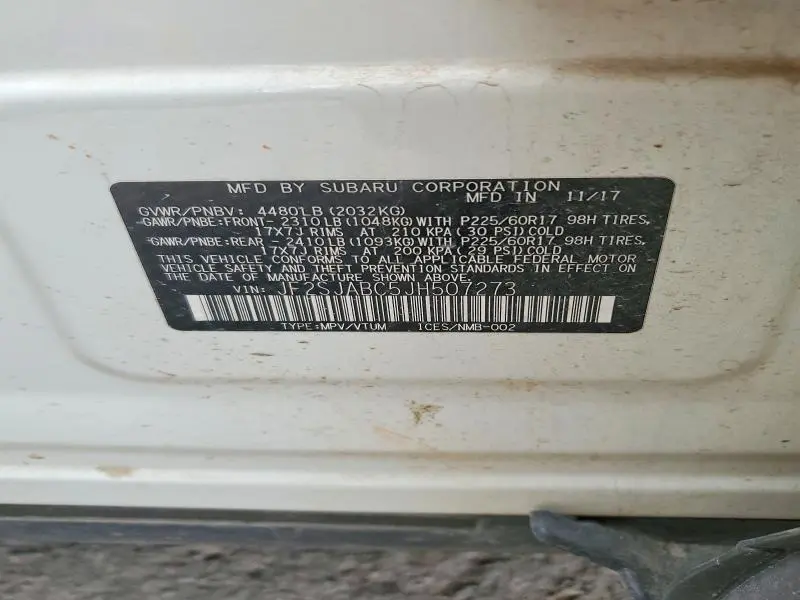2018 SUBARU FORESTER 2.5I  