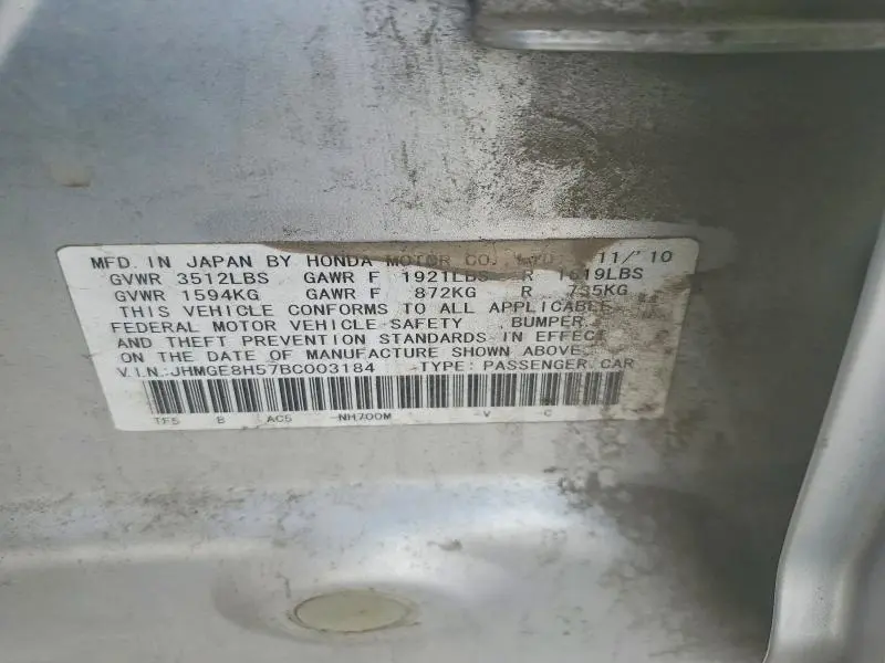 2011 HONDA FIT SPORT  