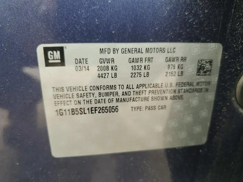 2014 CHEVROLET MALIBU LS  