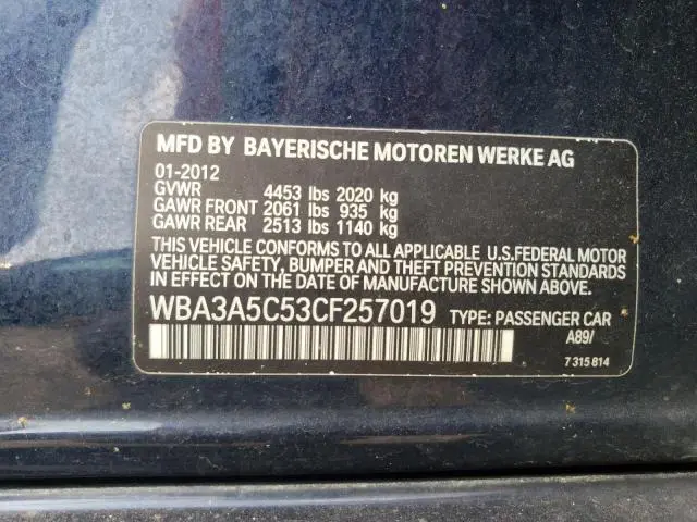 2012 BMW 328 I  