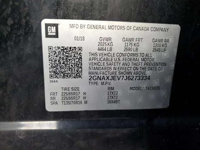 2018 CHEVROLET EQUINOX LT  