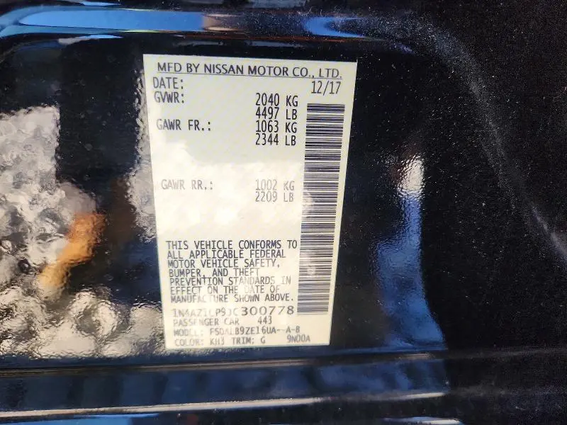 2018 NISSAN LEAF S  