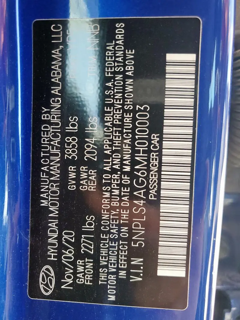 2021 HYUNDAI ELANTRA SEL  