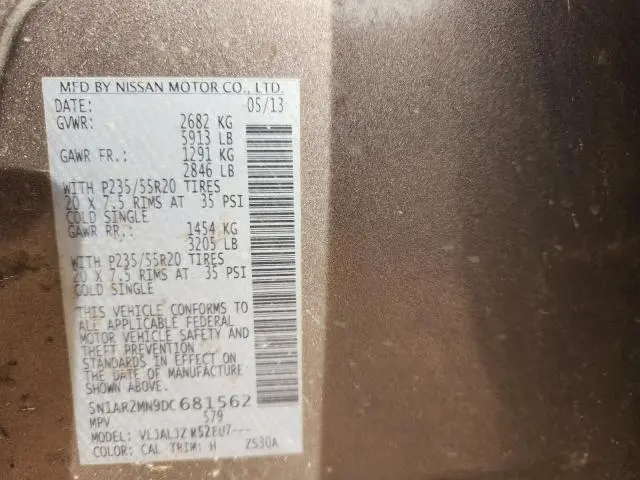 2013 NISSAN PATHFINDER S  