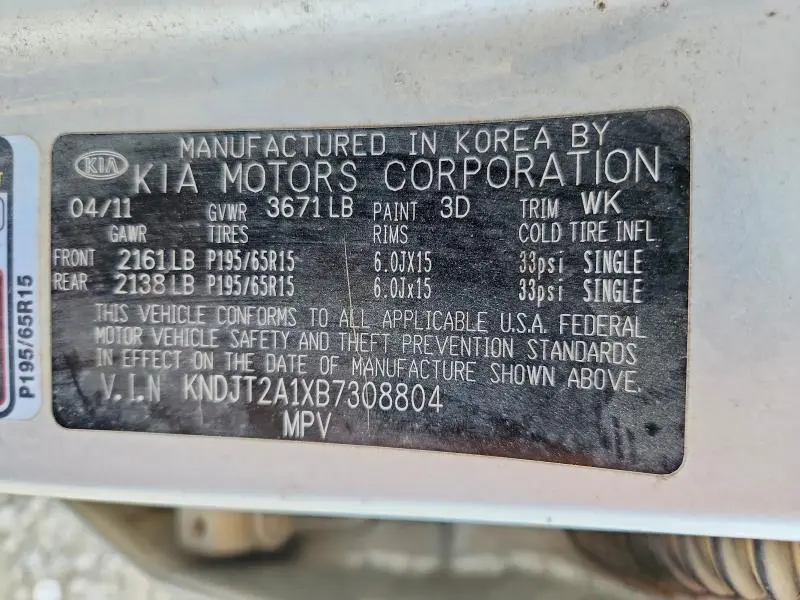 2011 KIA SOUL   