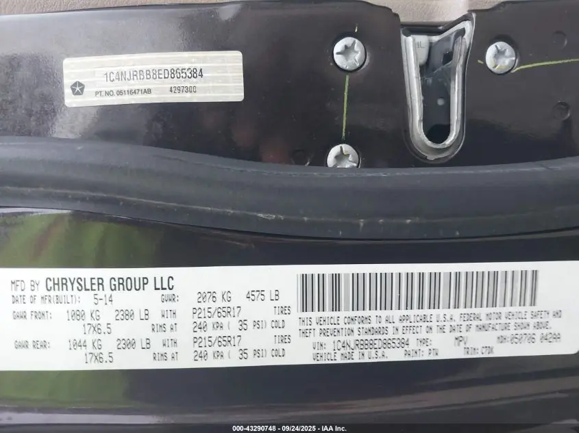 2014 JEEP PATRIOT SPORT