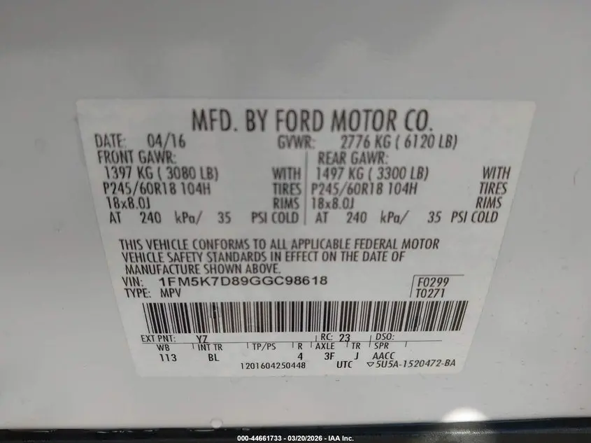 2016 FORD EXPLORER XLT
