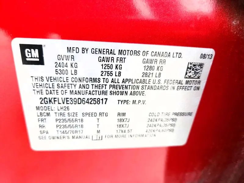 2013 GMC TERRAIN SLT  