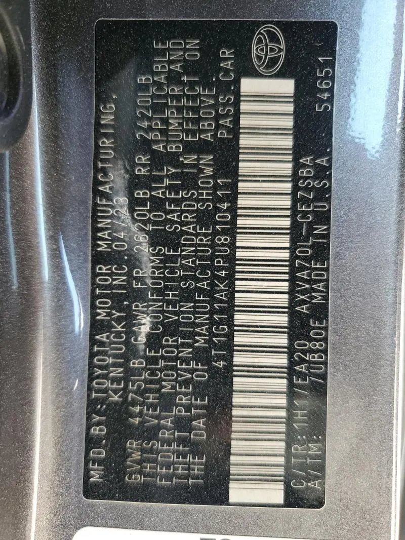 2023 TOYOTA CAMRY SE NIGHT SHADE  