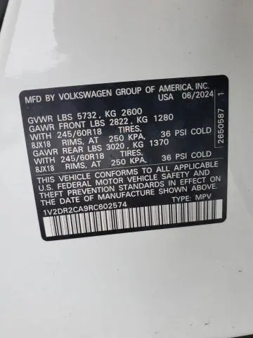 2024 VOLKSWAGEN ATLAS SE  