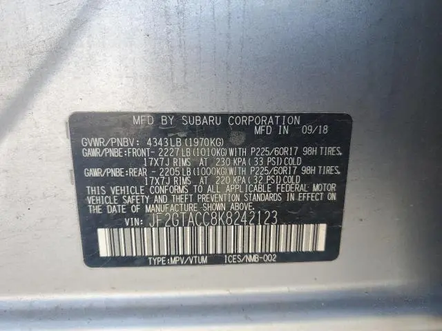 2019 SUBARU CROSSTREK PREMIUM