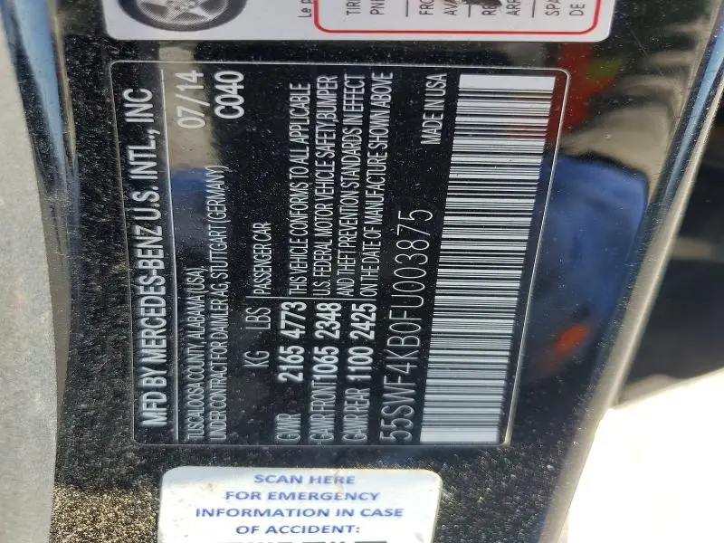 2015 MERCEDES-BENZ C 300 4MATIC  